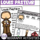 Louis Pasteur Biography Activities, Report, & Worksheets -