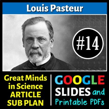Preview of Louis Pasteur - Science Article/Sub Plan #14 | Printable & Distance Learning