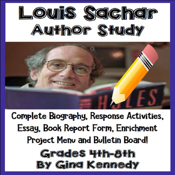 Preview of Louis Sachar Author Study, Biography, Reading Response, Activities & More