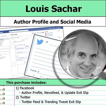 Preview of Louis Sachar - Author Study - Profile and Social Media