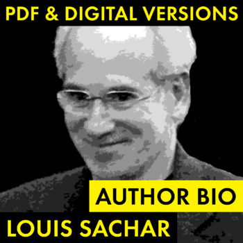 Preview of Louis Sachar Author Study Biography Worksheet, Holes, PDF & Google Drive, CCSS