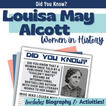 Preview of Louisa May Alcott Informational Texts Middle School Women in History
