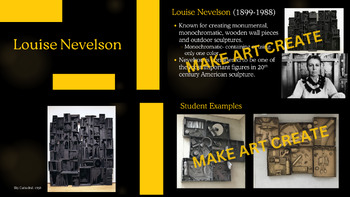 Preview of Louise Nevelson: Found Objects Presentation/ Art Assignment