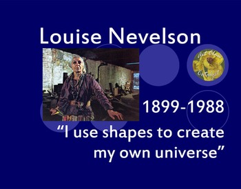 Preview of Louise Nevelson Power Point (Assemblage Art and Sculpture)