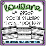 Louisiana 4th Grade Social Studies "I Can..." Statement Posters!