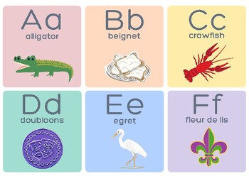 Preview of Louisiana ABCs Flashcards