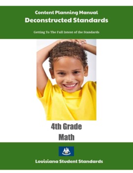 Preview of Louisiana Deconstructed Standards Content Planning Manual Math 4th Grade