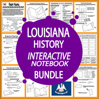 Preview of Louisiana History State Study Bundle – ALL Content Included – No Textbook Needed