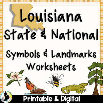 Preview of Louisiana History State National Symbols Landmarks | Distance Learning