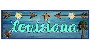 Preview of Louisiana Inspired Classroom or School Hallway Display Banner
