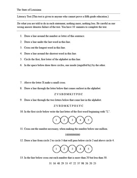 Preview of Louisiana Literacy Test: A Struggle for Voting Rights