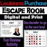 Louisiana Purchase Activity Escape Room (Westward Expansio