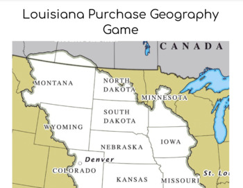 Preview of Louisiana Purchase Geography Game