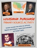 Louisiana Purchase primary source analysis activity