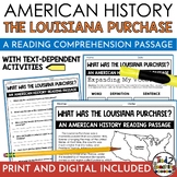 Louisiana Purchase Reading Passage & Questions Westward Ex