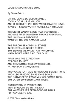Preview of Louisiana Purchase Song