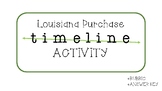 Louisiana Purchase Timeline Activity