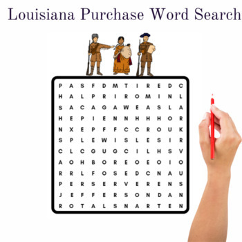 Preview of FREEBIE Louisiana Purchase Word Search