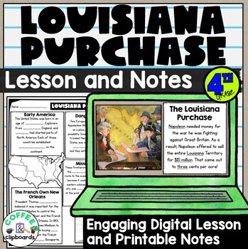 Preview of Louisiana Purchase and Westward Expansion Lesson and Activities SS4H3c