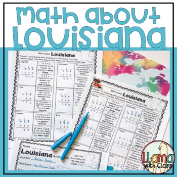 Preview of Math about Louisiana State Symbols through Subtraction Practice