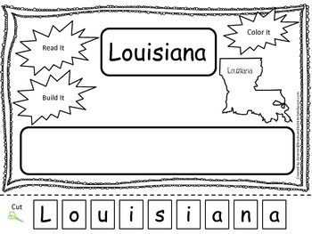 Louisiana Activity by Teaching Little Learners