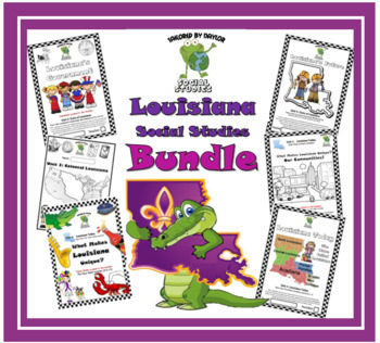 Preview of Louisiana Social Studies Booklet **BUNDLE**