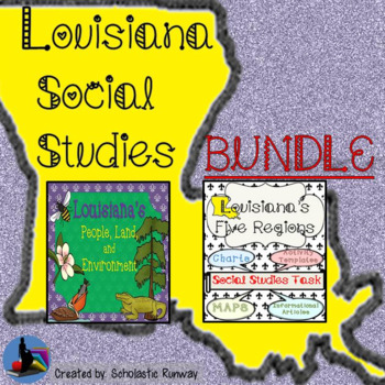 Preview of Louisiana History People, Land, Environment, Regions Bundle | Social Studies