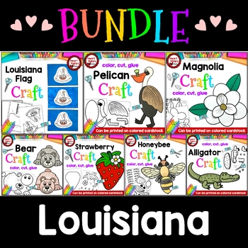 Preview of Louisiana State Symbols Craft BUNDLE