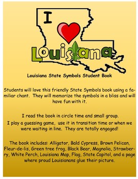 Preview of Louisiana State Symbols Student Book