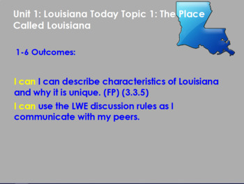 Preview of Louisiana Third Grade Social Studies Unit 1 Topic 1 Flipchart