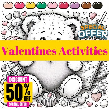 Preview of Love Activity: A Valentine’s Day Coloring Pages Book