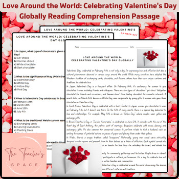 Preview of Love Around the World: Celebrating Valentine's Day Globally Reading Passage