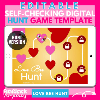 Preview of Love Bee Hunt Google Slides PowerPoint Editable Game Template