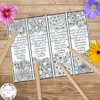 Love Bible Verse Coloring Bookmarks 1 Corinthians 13 ESV Scripture ...