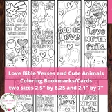 Love Bible Verses & Cute Animals Coloring Bookmarks Script