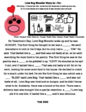 Love Bug Monster Mad Lib and Articulation Craft for /k/,/g