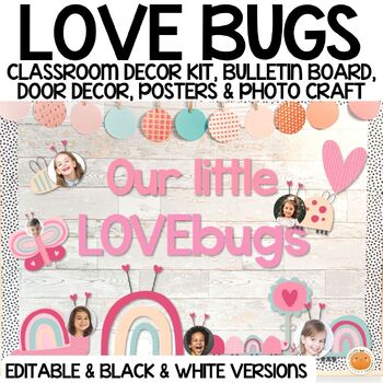 Preview of Love Bugs Interactive Valentine's Day Bulletin Board & Classroom Door Decor Kit