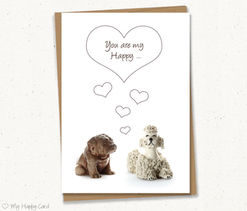 Preview of Love Card, Valentine Card, Printable, Anniversary Card, Dog Lover Card 4"X6"