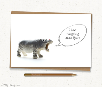 Preview of Love Card, Valentine Card, Printable, Anniversary Card, Funny Card 4"X6"