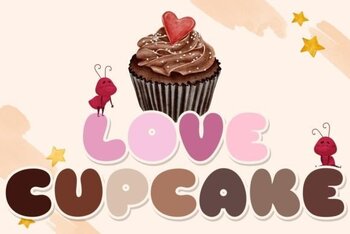 Preview of Love Cupcake Font