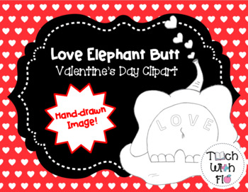 Love Elephant Clipart - Valentine's Day Clipart - PU/CU OK ...