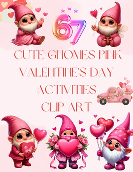 Preview of Love Gnomes: Pink Valentine's Day Clip Art Collection
