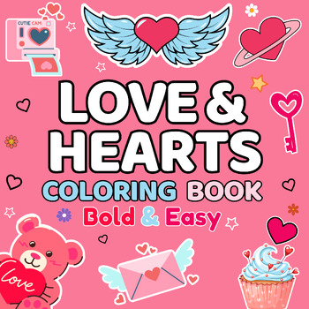 Preview of Love & Hearts Coloring Book: Fun and Relaxing Designs for All Ages