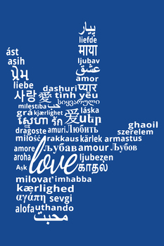 Preview of Love Languages - Blue Poster Printable file