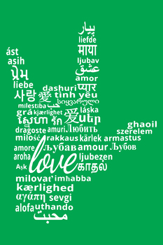 Preview of Love Languages - Green Poster Printable File