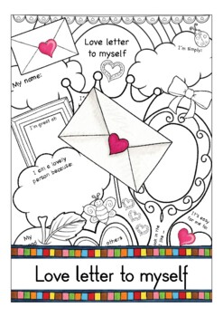 Preview of Love Letter to myself - creative writing worksheet Valentine's Day