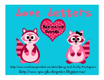 Preview of Love Letters Beginning Sounds Printables