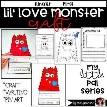 Preview of Love Monster Craft | Valentine craft and templates | Love Monster