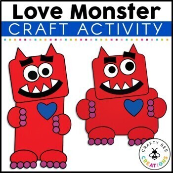 Preview of Love Monster Craft | Valentines Day Activity | Book Craft Activities