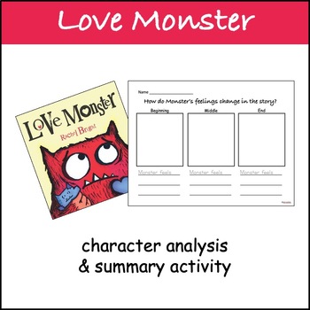 Preview of Love Monster Extension Activity